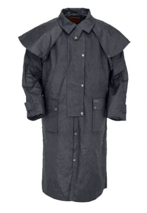 Outback Trading Low Rider Duster Oilskin Slicker Brown Black Reg And Big