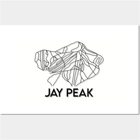 Jay Peak In Black And White With The Words Jay Peak