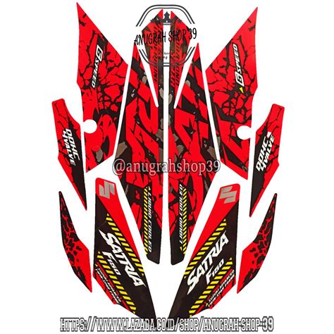 STRIPING SUZUKI SATRIA FU INJEKSI 2018 MERAH POLET LIS STIKER FU Fi