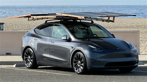 Diy Solar Roof For Tesla Model Y Adds 20 Miles Of Range In Five Hours Carscoops