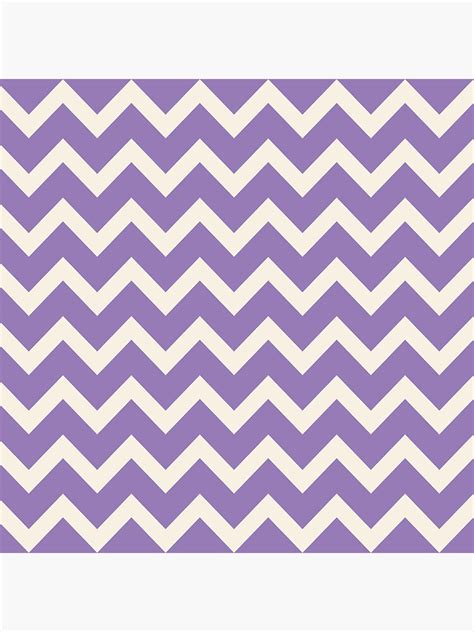 White Zig Zag Pattern Lavender Purple Background Sticker For Sale By