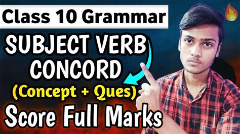 Class 10 Subject Verb Concord With Questions English Grammar One Shot Revision Youtube