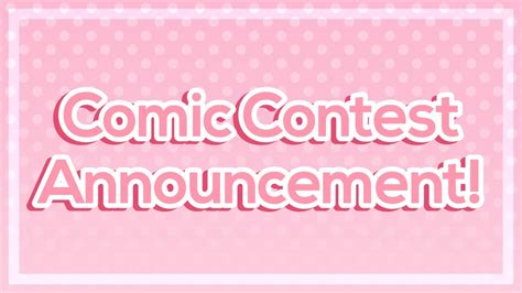 Comic Contest Announcement Youtube