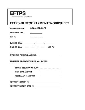 Eftps Business Phone Worksheet Complete With Ease Airslate Signnow