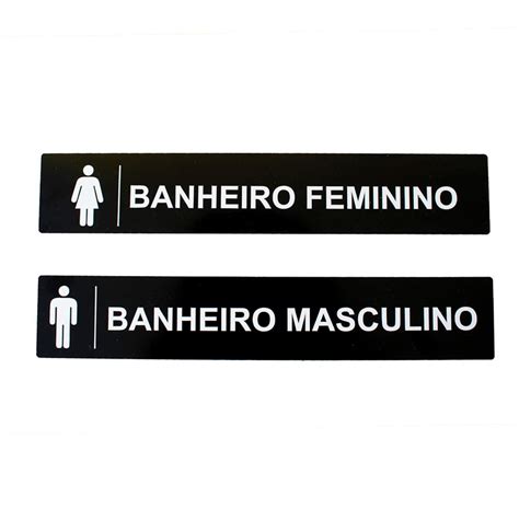 Placa De Sinaliza O Para Banheiro Feminino E Masculino Elo