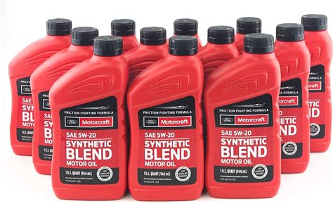 Amazon Motorcraft Sae W Synthetic Blend Motor Oil Quarts