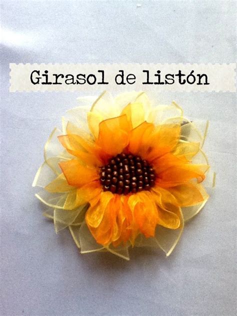 Diy Como Hacer Flor 3 Girasol Listón Cintajuegos De Baño Sunflower