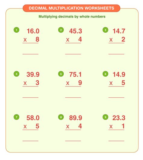 Decimal Multiplication Division Worksheets Printable Calendars At A