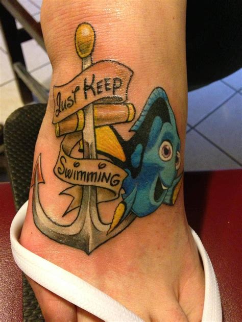 Just Keep Swimming By Eric At Evolver Tattoo In Pittsburgh Pa Time Tattoos Hot Tattoos