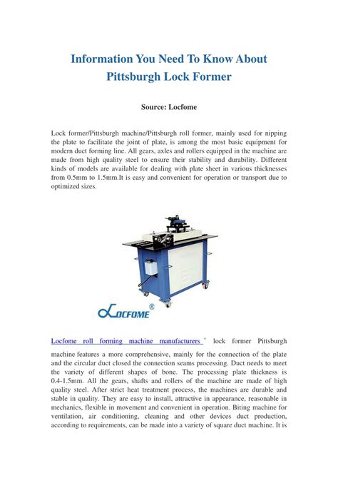 PPT - Information You Need To Know About Pittsburgh Lock Former