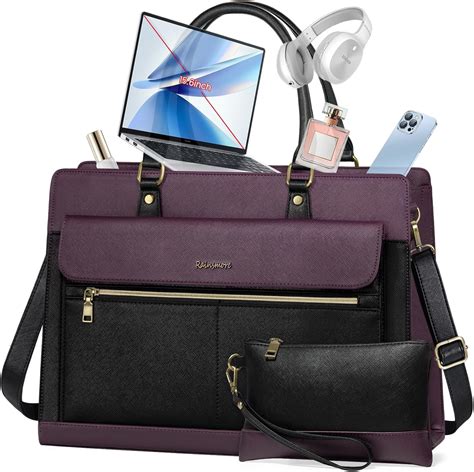 Amazon RAINSMORE Laptop Bag For Women 15 6 Inch Laptop Tote Bag