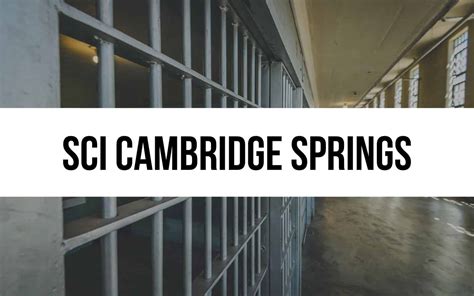 Sci Cambridge Springs Female Incarceration In Pennsylvania