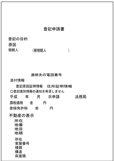 相続登記申請書の書き方はこうです！ 青森市 司法書士 さいとう司法書士事務所