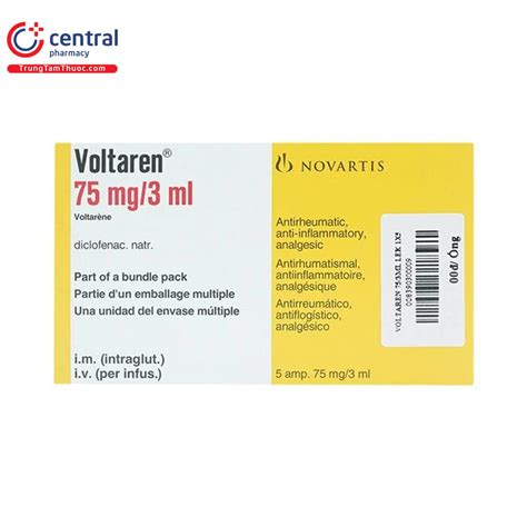 Thuốc Voltaren 75mg 3ml tác dụng chống viêm xương khớp đau khớp mạn