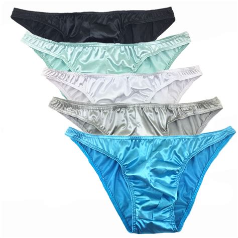 Or Pack Mens Sexy Satin String Bikini Underwear Bulge Pouch Brief
