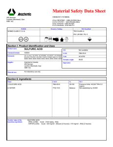 Material Safety Data Sheet Sulfuric acid