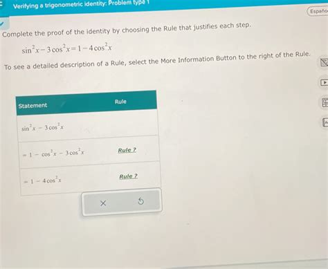 Solved Verifying A Trigonometric Identity Problem Type Espa O