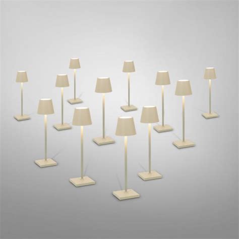 Zafferano Poldina Pro Micro Rechargeable LED Set Of 12 Table Lamps With