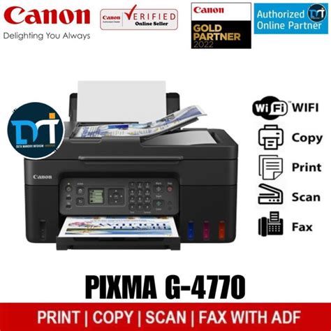 Promo Canon PIXMA G4770 All In One Fax WiFi ADF Ink Tank Printer