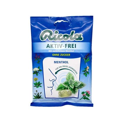 Ricola Aktiv Frei Menthol Caramelos Mentolados 75g