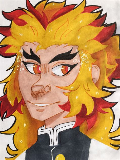 Rengoku Drawing🔥 Demon Slayer Kimetsu No Yaiba Amino