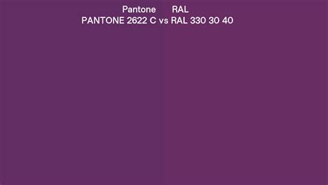 Pantone 2622 C Vs Ral Ral 330 30 40 Side By Side Comparison