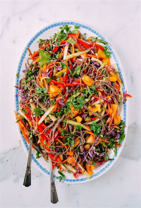 Rainbow Noodle Salad With Ginger Soy Vinaigrette The Woks Of Life