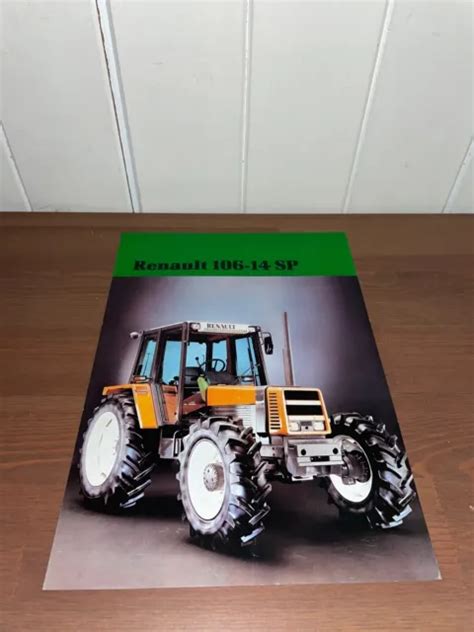 Brochure Prospekt Prospectus Tracteur Renault 106 14 Sp Tractor Traktor