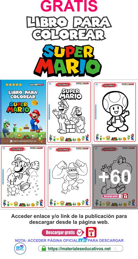 Libro Para Colorear De Mario Bros Libros Para Colorear Mario Bros