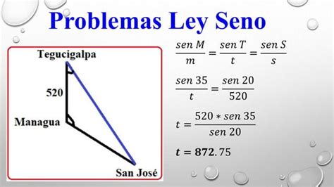 Problemas Aplicando Ley Del Seno Y Ley Del Coseno Matem Tica Ppt