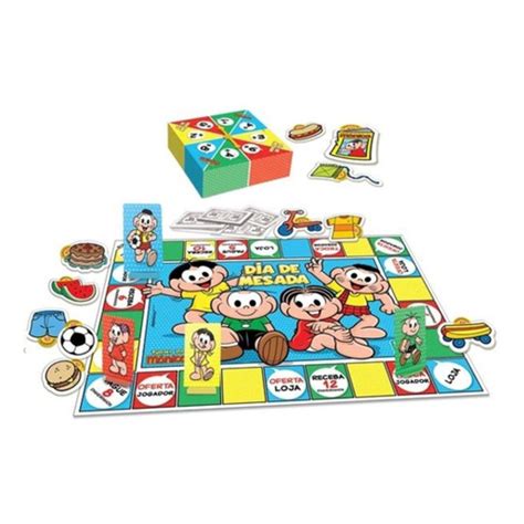 Jogo Dia De Mesada Tabuleiro Infantil Turma Da M Nica Nig Brinquedos