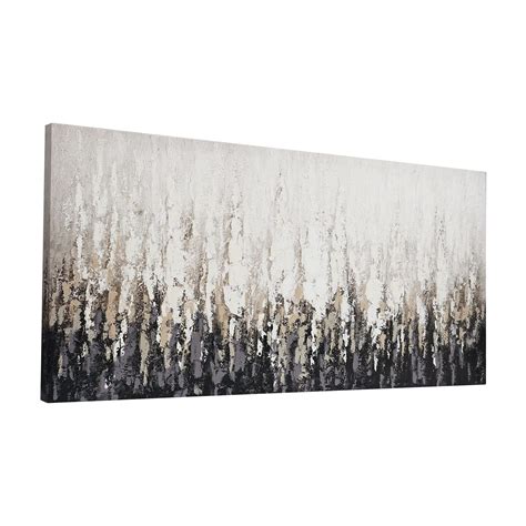 ArtbyHannah 24x48 Inch Large Abstract Paintings Wall Art For Living