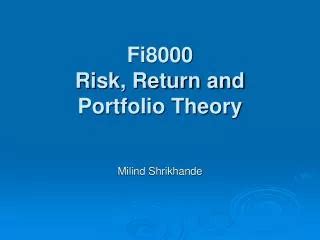 PPT Chapter 8 Risk Return And Portfolio Theory PowerPoint