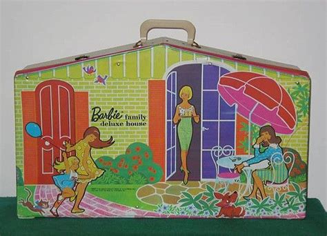 Vintage Barbie Doll House and Barbie Family