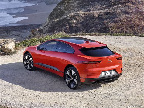 2019 Jaguar I Pace Color Photon Red Rear Three Quarter Wallpaper