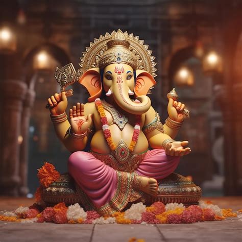 Premium Photo | Illustration of lord Ganesha for ganesh chaturthi ...