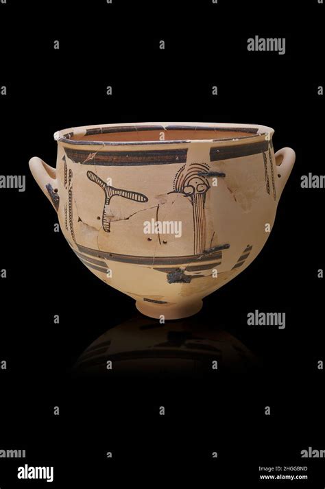 Mycenaean Pottery Krater With Painted Design 1250 1180 Bc South West