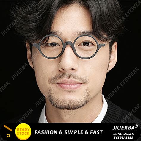 【Replaceable Lens】COD Retro Round Eyeglasses For Men Anti Radiation ...