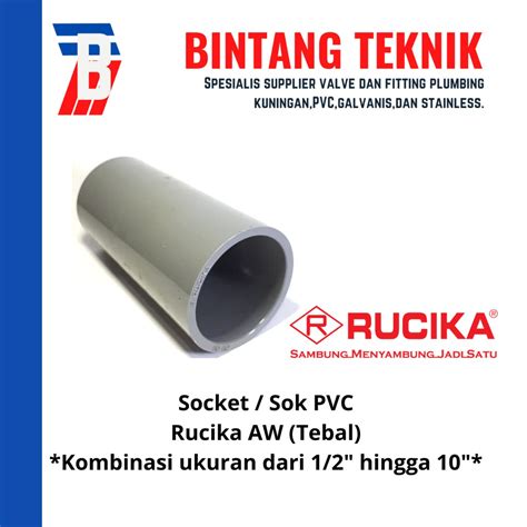 Jual Socket Sok Pvc Rucika Inch Aw Tebal Shopee Indonesia