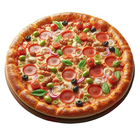 Pizza Isolated On Transparent Background Online Delivery From Pizzeria