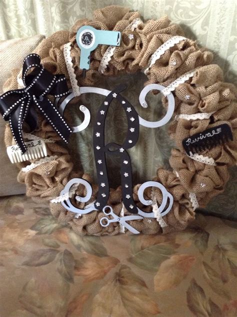 Burlap Wreath For Beauty Salon Burlap Wreath Wreaths Burlap