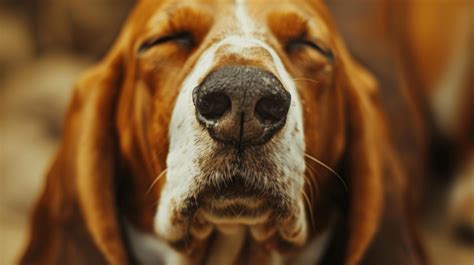 Basset Hound Dog With His Eyes Closed Background Basset Hound Basset