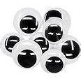 TOAOB 8pcs Wiggle Googly Eyes With Self Adhesive Round Black White