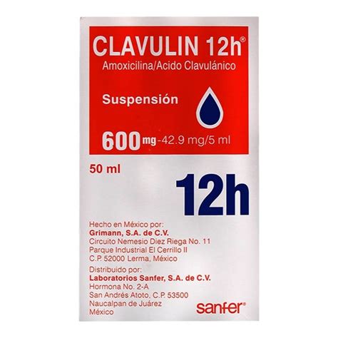 Clavulin suspensión 50 ml Walmart