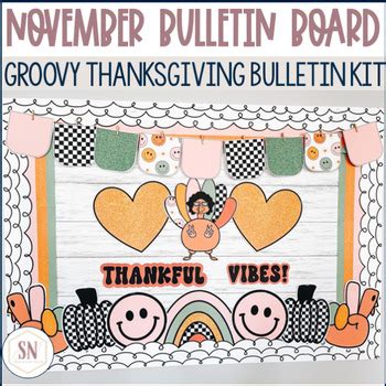 Thanksgiving Bulletin Board Kit Retro November Bulletin Kit Tpt