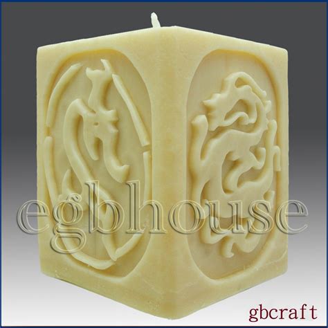 3d Silicone Soap Candle Mold Dragon 2 Parts Assembled Mold Free