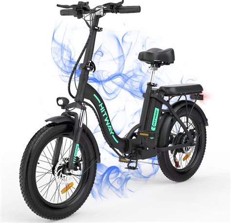 Hitway E Bike Elektrische Fiets 20 Inch Dikke Band Opvouwbare