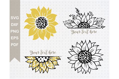 Sunflowers Svg Bundle Leopard Print Svg By Nafanya TheHungryJPEG