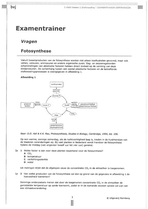 Examentrainer V5 Examenoefeningen Biologie DNA VWO 5 Moleculaire