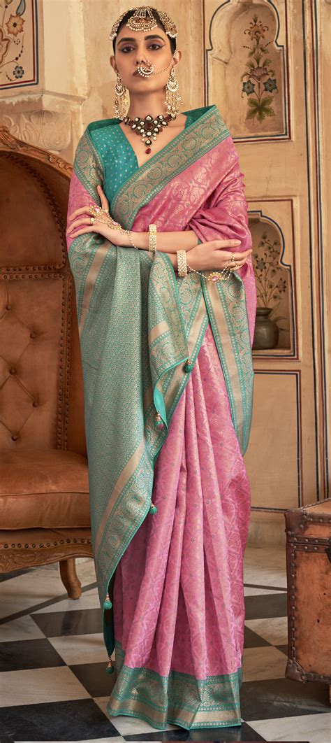 Festive Traditional Pink And Majenta Color Patola Silk Fabric Saree